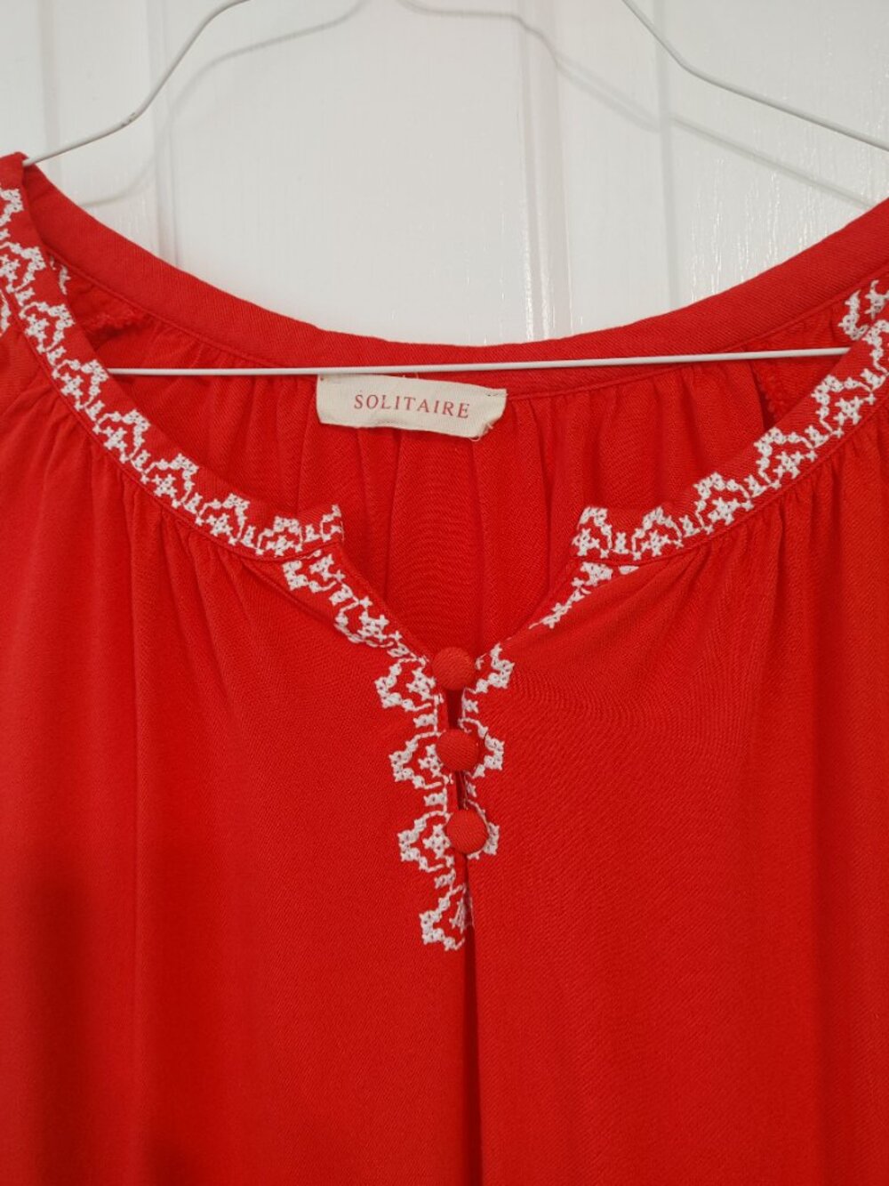Red Solitare Dress Size L - Picture 2 of 5